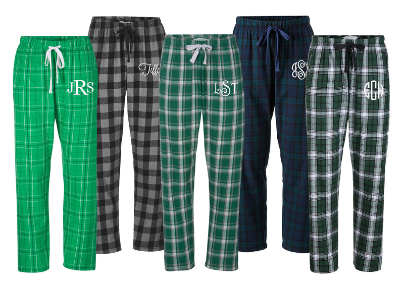 Monogrammed Christmas Holiday Flannel Pants