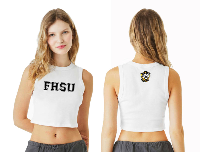 Fort Hays State University Cropped Fitted Tank Top