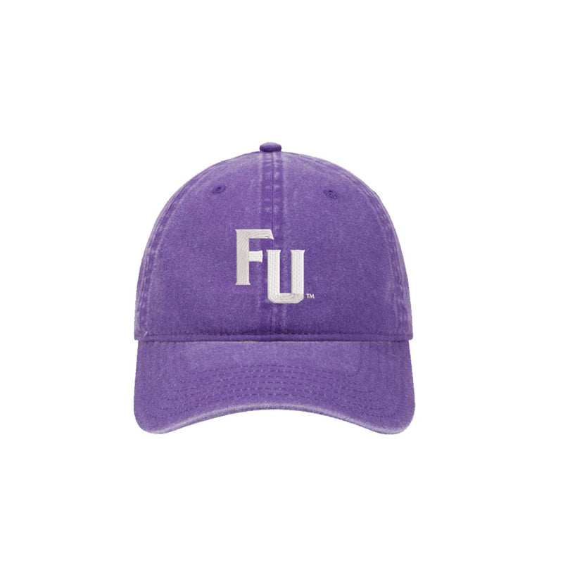 Furman Beach Washed Baseball Hat - FU Wordmark