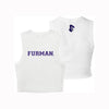 Furman University Cropped Fitted Tank Top