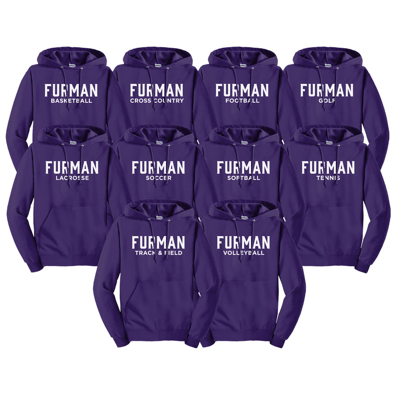 Furman Sports Hooded Sweatshirt - Purple