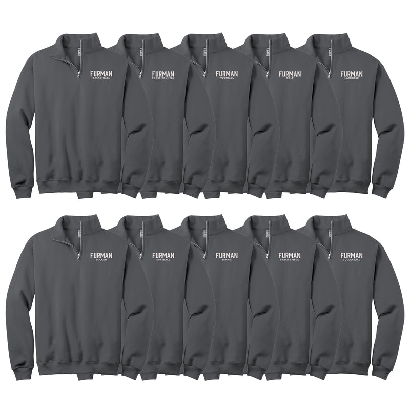 Furman Sport Specific Quarter Zip - Charcoal