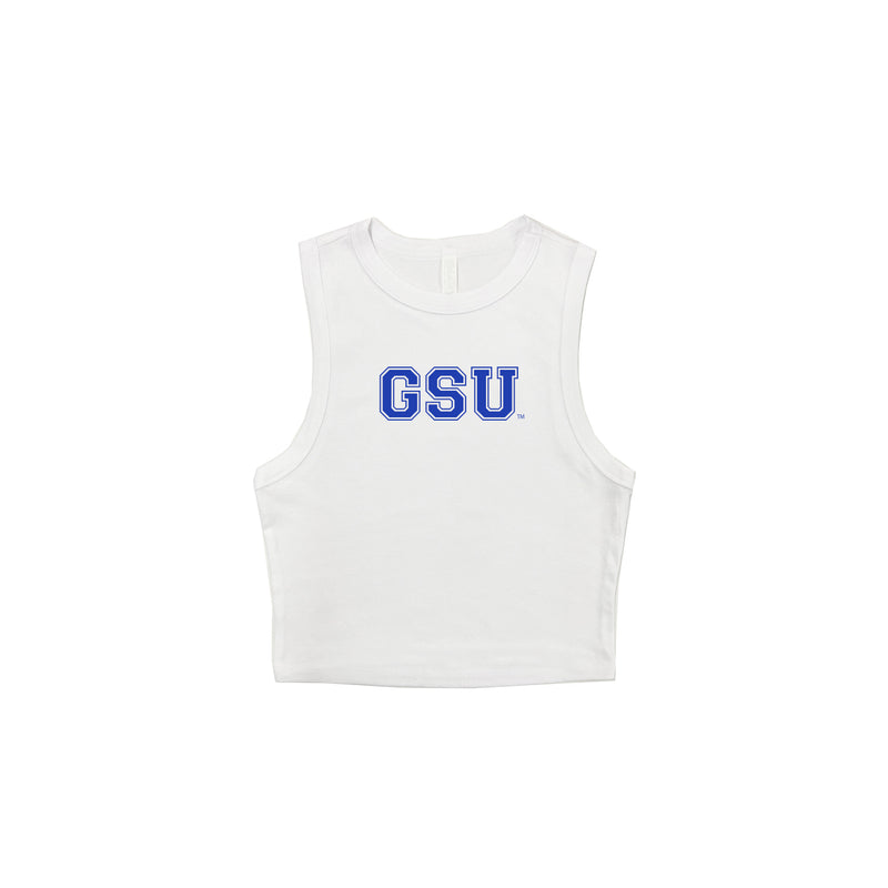 Georgia State University Cropped Fitted Tank Top