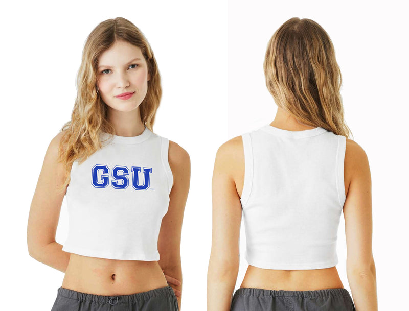 Georgia State University Cropped Fitted Tank Top