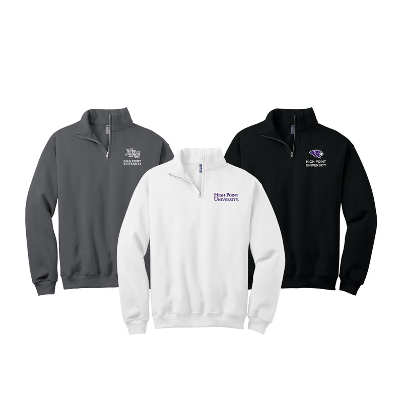High Point University Quarter Zip Sweatshirt - Embroidered Choice of Logo