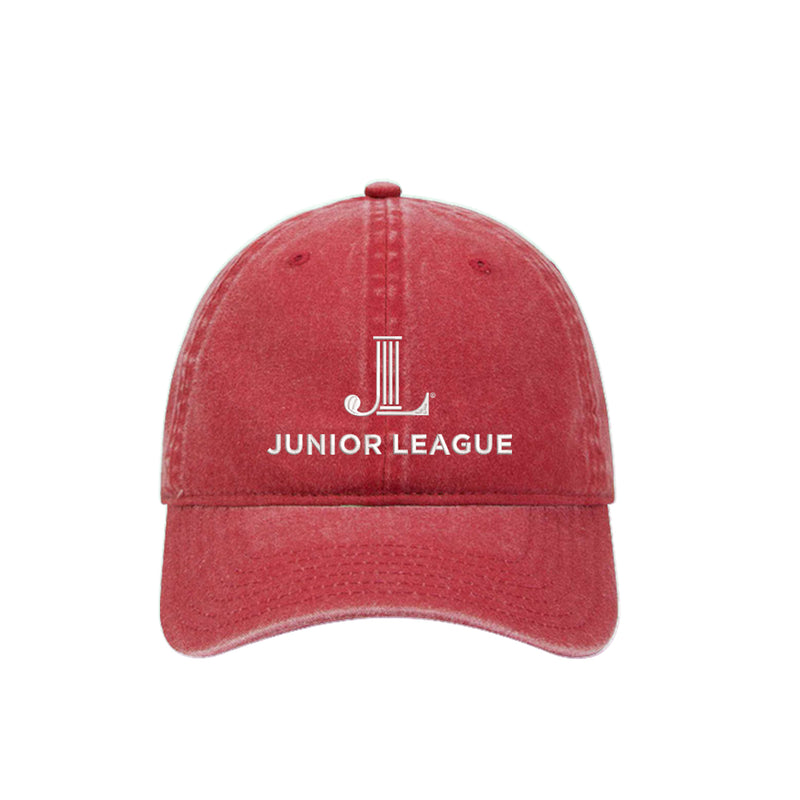 Junior League of Texarkana Beach Washed Low Profile Baseball Cap - JL Logo Hat