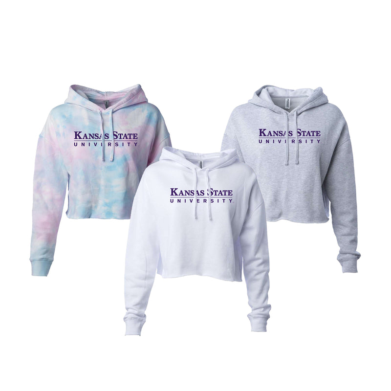 Kansas State University Cropped Hooded Sweatshirt