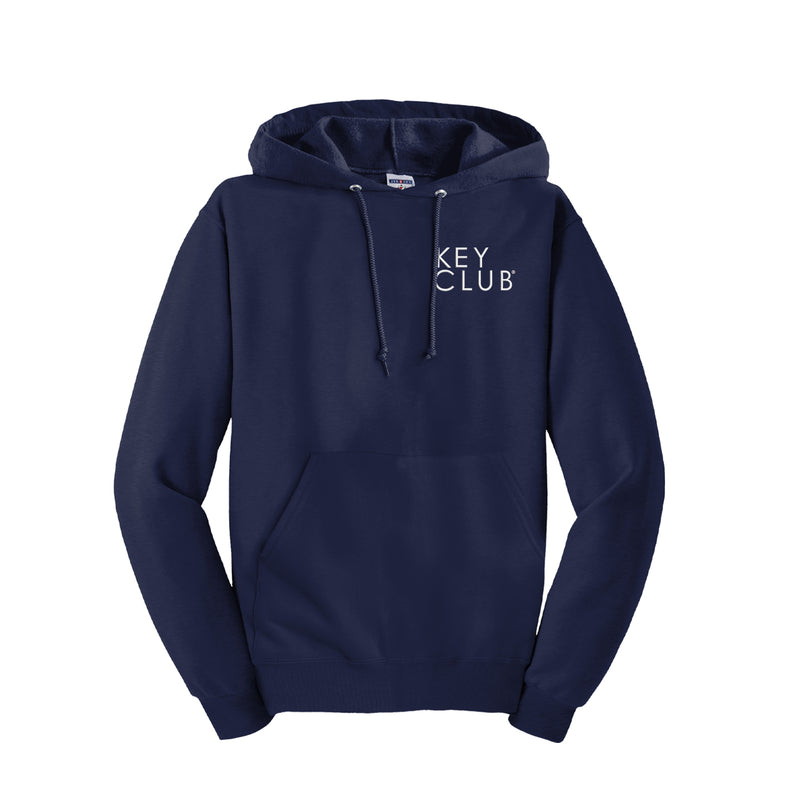 Kiwanis Embroidered Hooded Sweatshirt - Embroidered KEY CLUB Logo