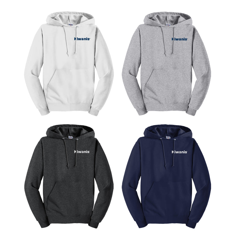 Embroidered Hooded Sweatshirt - Embroidered KIWANIS