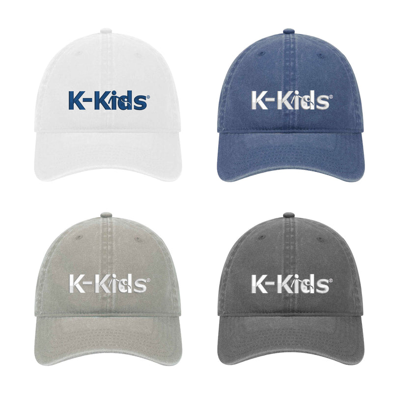 Kiwanis Beach Washed Baseball Hat - Embroidered K-KIDS