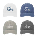 Kiwanis Beach Washed Baseball Hat - Embroidered Key Club