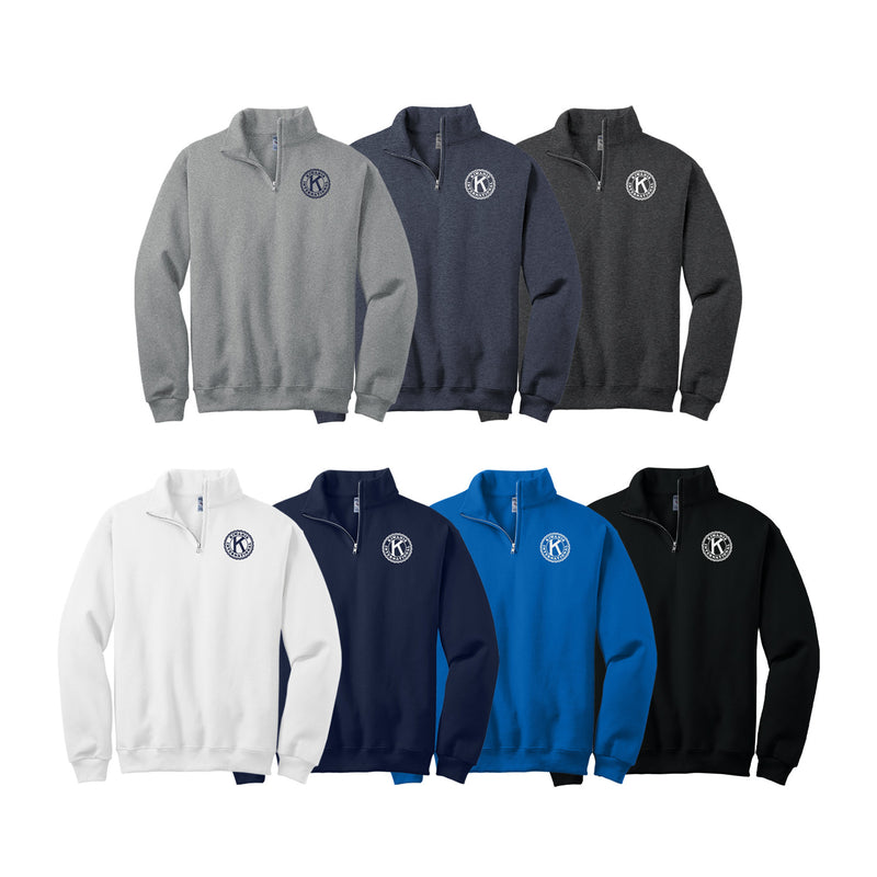 Kiwanis Quarter Zip Sweatshirt - Embroidered Kiwanis Seal