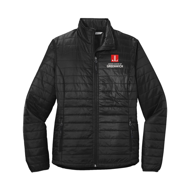 Junior League of Greenwich Puffer Jacket - JL Greenwich Logo