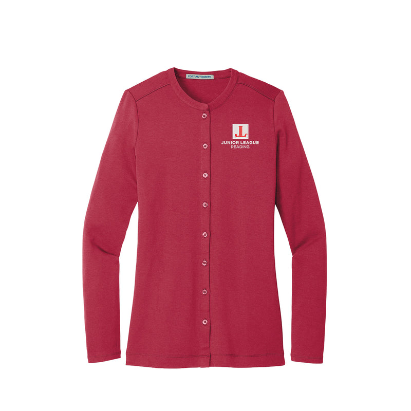 Junior League of Reading Cotton Modal Stretch Lightweight Cardigan - Reading Logo
