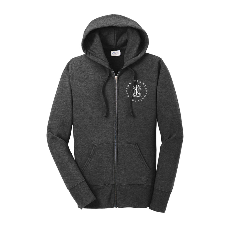 National Charity League of Folsom Full Zip Hooded Sweatshirt - Ladies NCL Forever Circle Logo