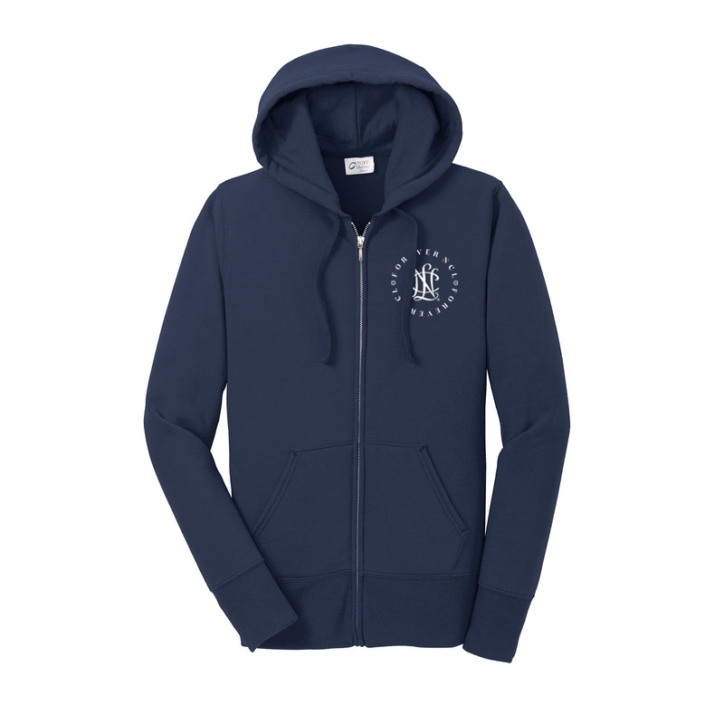 National Charity League of Folsom Full Zip Hooded Sweatshirt - Ladies NCL Forever Circle Logo