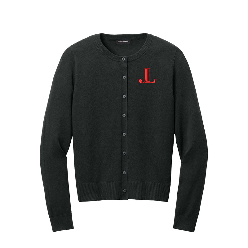 Junior League Women's Crewneck Cardigan Sweater - JL Icon