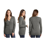 Assistance League Marled Cardigan Logo Sweater