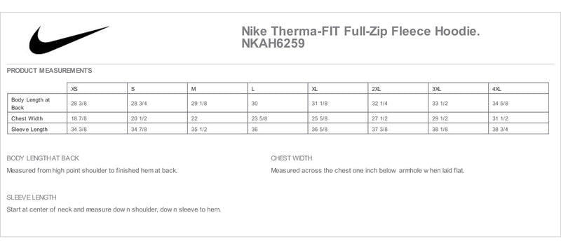 Samford University Nike Therma-FIT Full Zip Fleece Hoodie