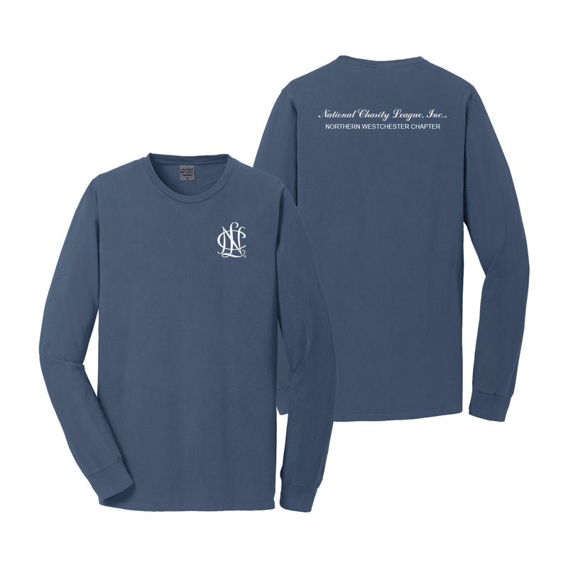 National Charity League Beach Wash Long Sleeve Tee - NCL Logo - Northern Westchester Chapter