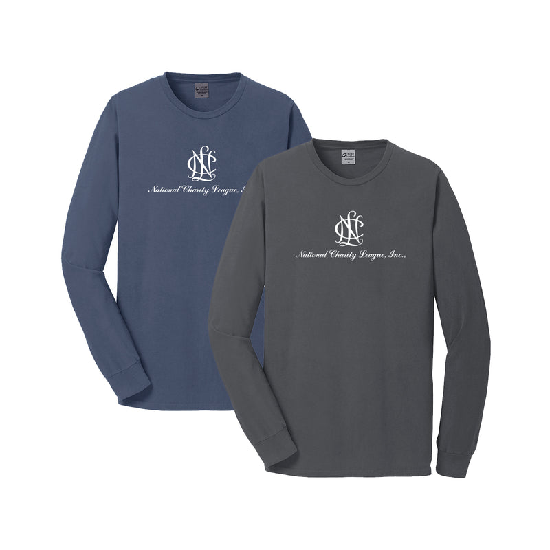 National Charity League Beach Wash Long Sleeve Tee - NCL Logo