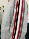 University of South Alabama Striped Crewneck Luxe Fleece Sweatshirt - SA Logo
