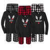 Personalized Reindeer Antler Matching Family Christmas Pajamas