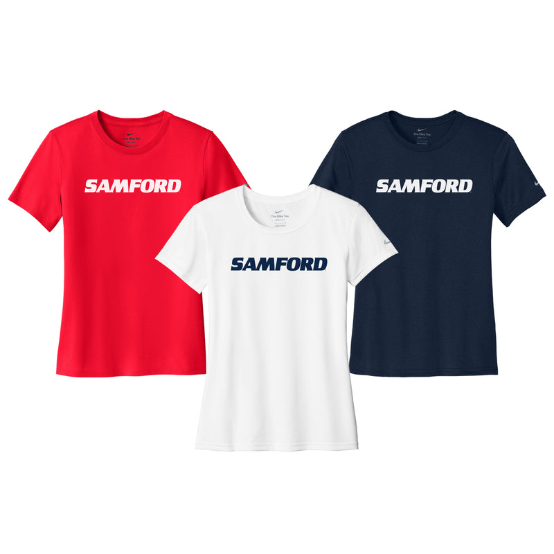 Samford University Ladies Swoosh Sleeve rLegend Tee