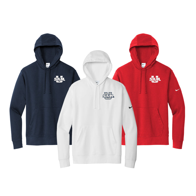 Samford University Nike Club Fleece Hooded Sweatshirt