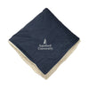 Samford University Bell Tower Sherpa Lined Blanket