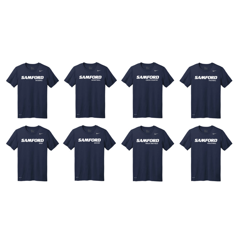 Samford University Sport Specific Nike Legend Tee - Navy Short Sleeve
