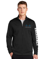 Mens Sport-Wick® Fleece Nurse Track Jacket with TITLE Down Sleeve