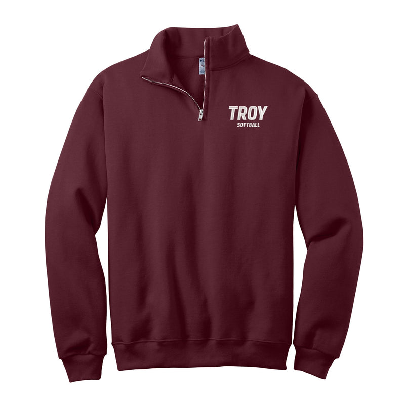 Troy Sport Specific Quarter Zip Sweatshirt - Choice of Sport - Maroon