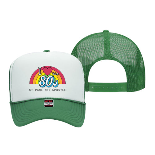 St. Paul the Apostle Totally 80's - I HEART THE 80's Mesh Trucker Hat