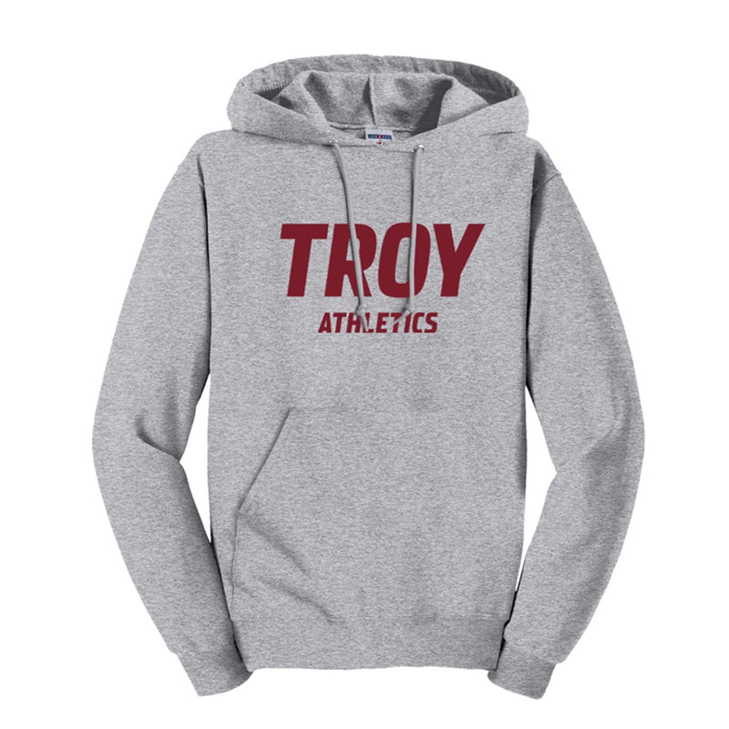 Troy Sport Specific Hooded Pullover Sweatshirt - Choice of Sport - Athletic Grey