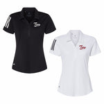 Troy University Adidas Women's Floating 3-Stripes Polo - Choice of Logo