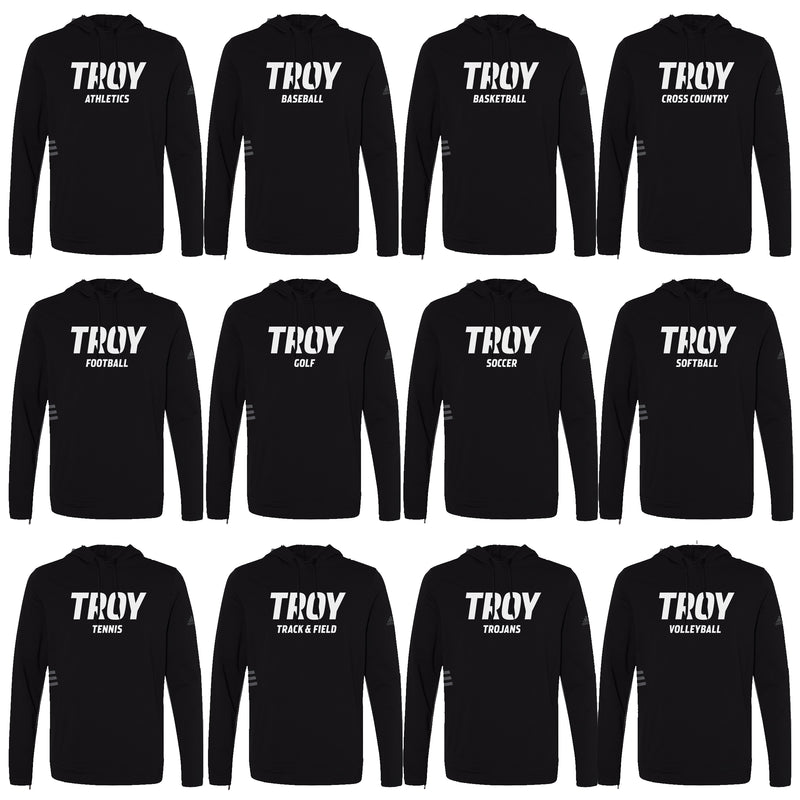 Troy Sports Adidas Lightweight Hooded Sweatshirt - Choice of Sport - Black