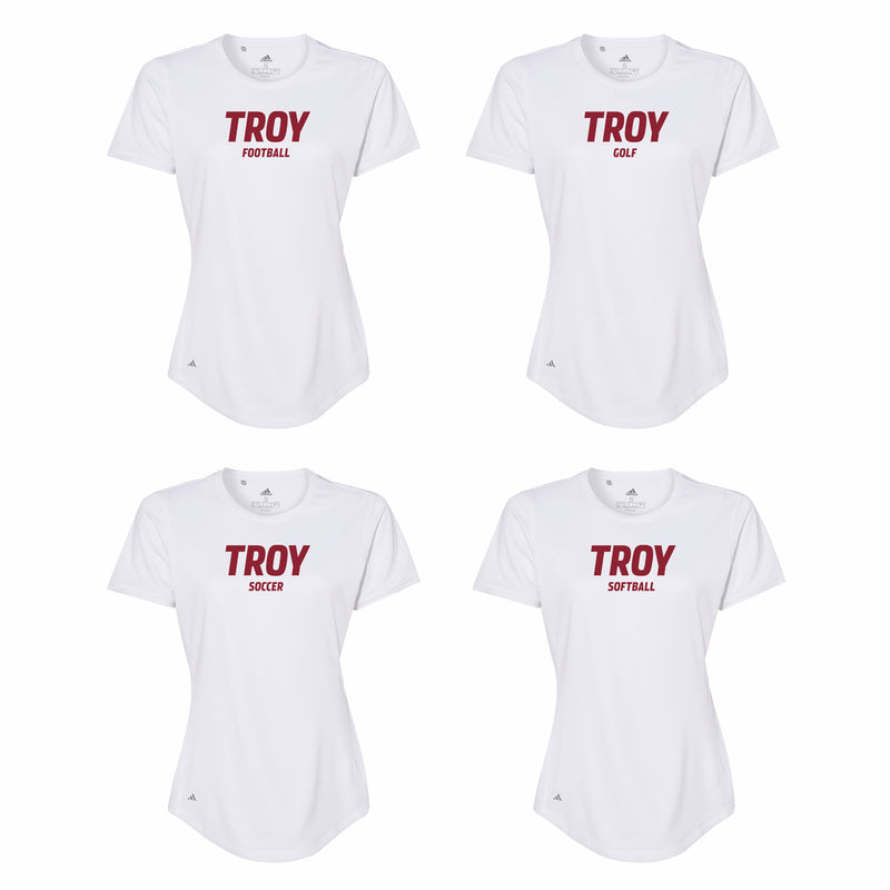 Troy Sport Specific Adidas Sport Tshirt - Choice of Sport - Ladies White