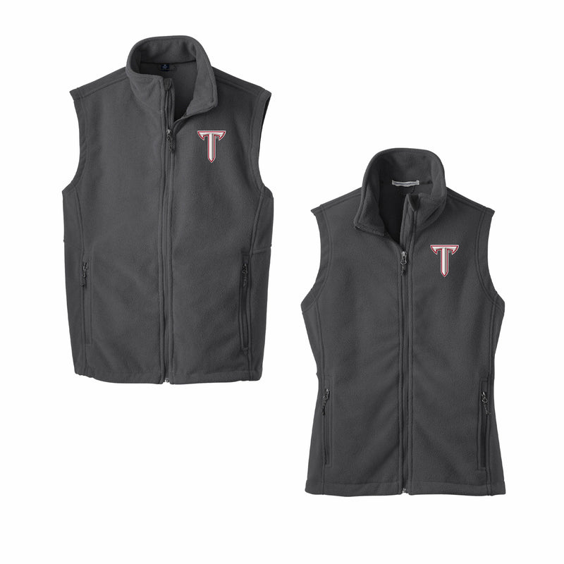 Troy University Fleece Vest - Iron Grey