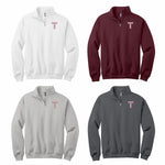 Troy University Embroidered Quarter Zip Sweatshirt - Choice of Logo