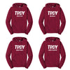 Troy Sport Specific Hooded Pullover Sweatshirt - Choice of Sport - Cardinal