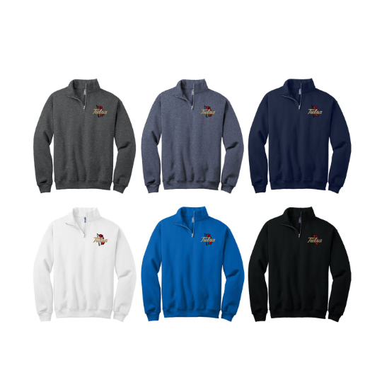 The University of Tulsa Sweatshirt, Embroidered Quarter Zip