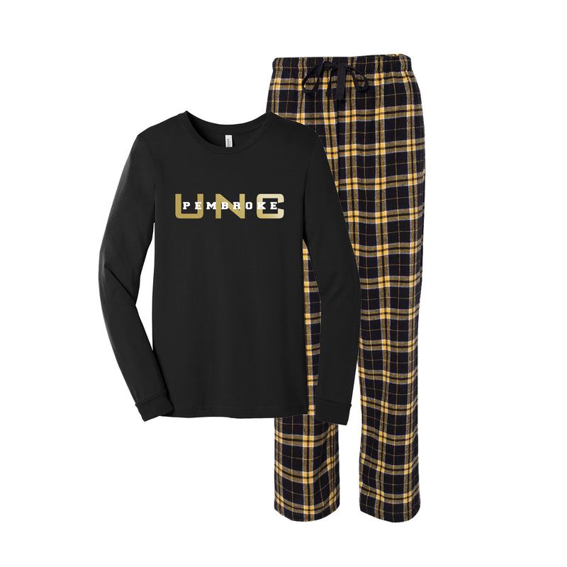 University of North Carolina Pembroke Flannel Pajama Set - Unisex