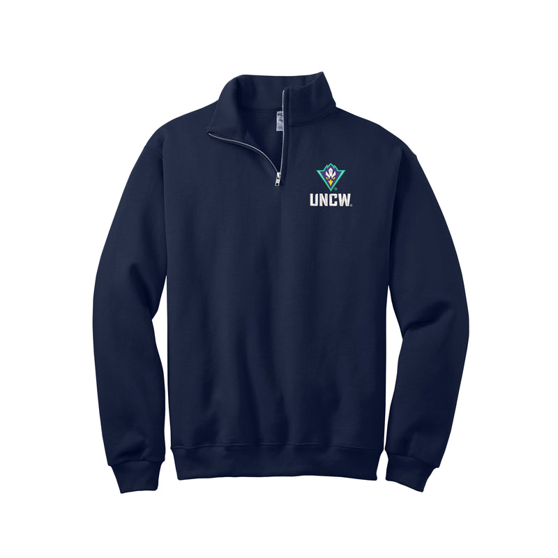 UNCW Seahawks Logo Quarter Zip Sweatshirt