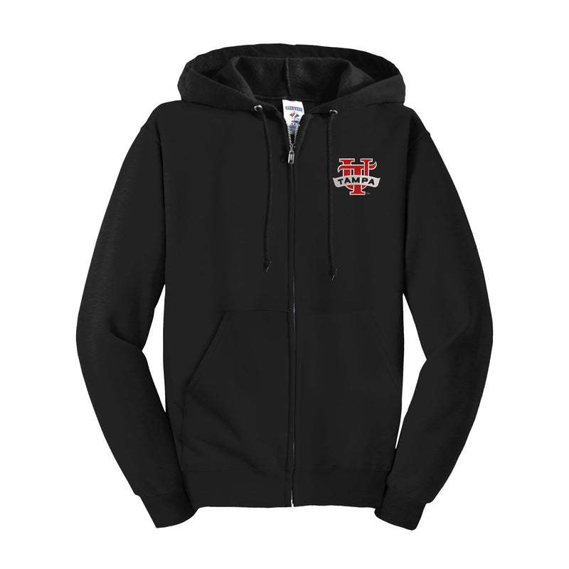 University of Tampa Full Zip Hoodie - Embroidered UT Logo