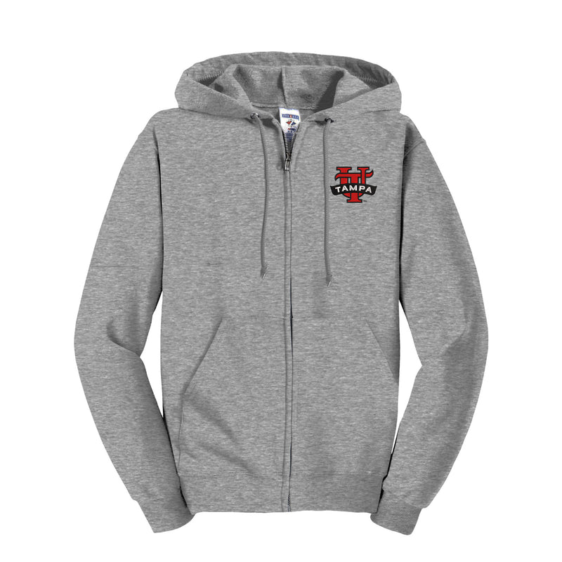 University of Tampa Full Zip Hoodie - Embroidered UT Logo