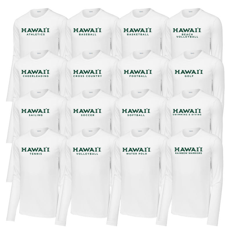 University of Hawaii Performance LS Tee - Choice of Sport