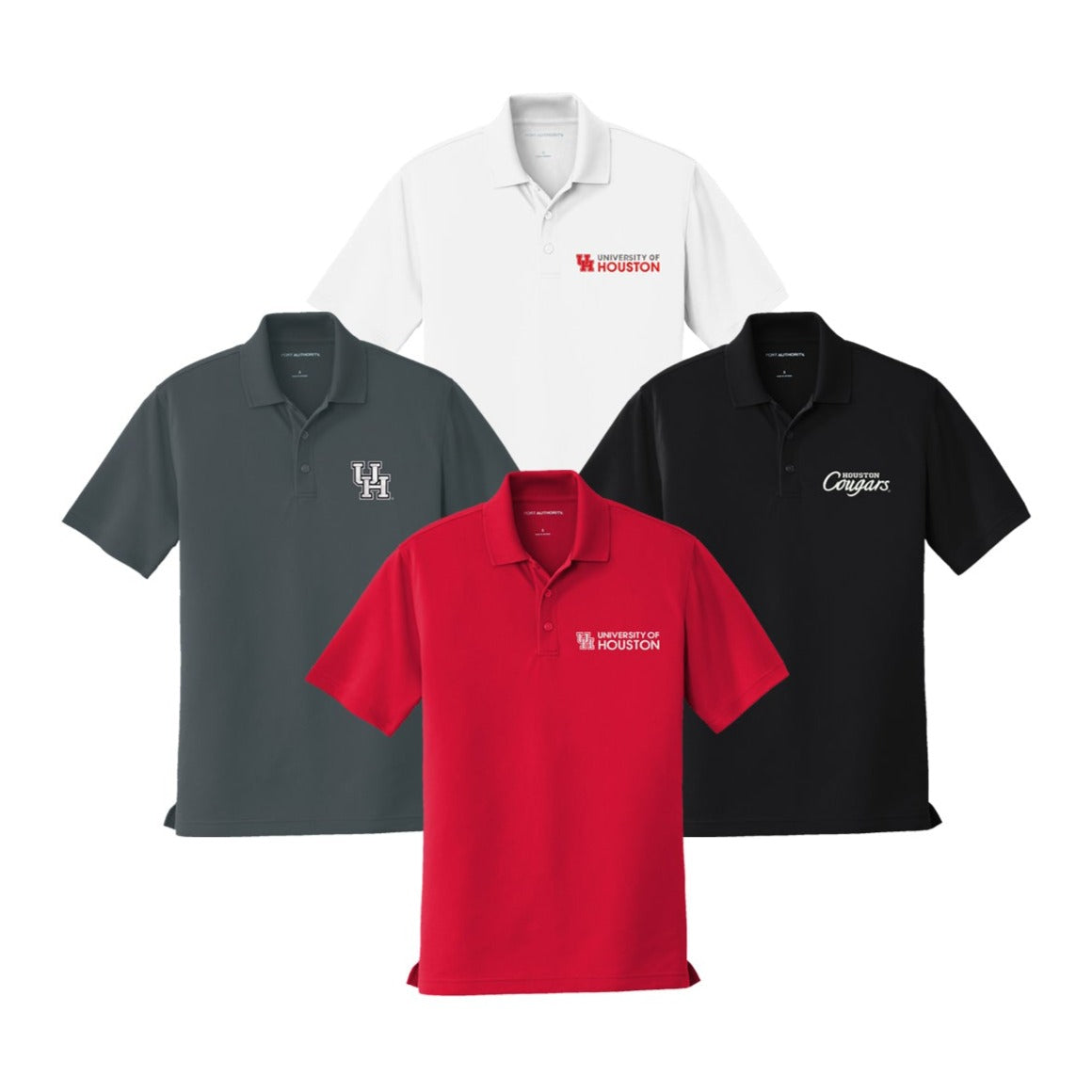 University of Houston Performance Polo Embroidered Choice of Logo Cotton Sisters