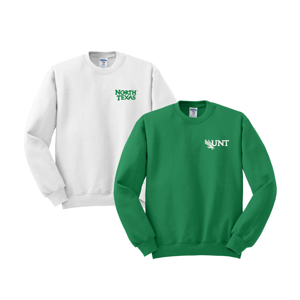 University of North Texas Embroidered Crewneck Sweatshirt Cotton Sisters