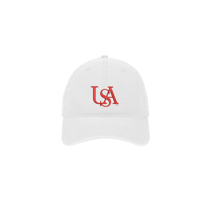 University of South Alabama Cotton Beach Washed Hat - USA Logo